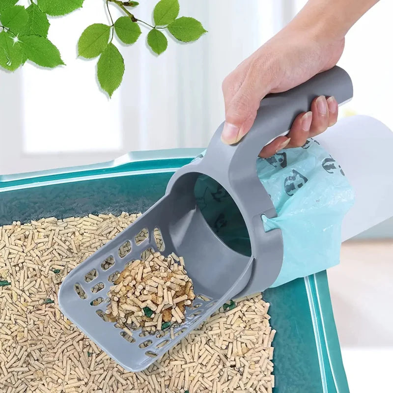 Cat Litter Scoop with Refill. Reusable Pet Cleaning Tool