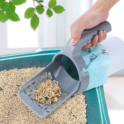 Cat Litter Scoop with Refill. Reusable Pet Cleaning Tool
