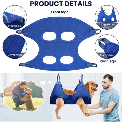 Pet Grooming Hammock with Reinforced Grommets. Easy to Trim!