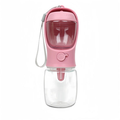Portable Dog Cat Water Bottle with Food storage