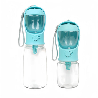 Portable Dog Cat Water Bottle with Food storage