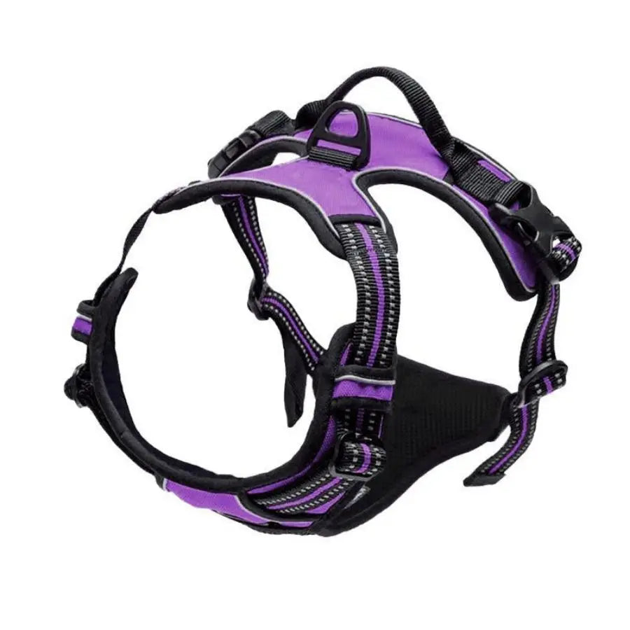 Adjustable No Pull Dog Harness Front Clip Reflective Comfortable Handle for Medium to Large Dogs