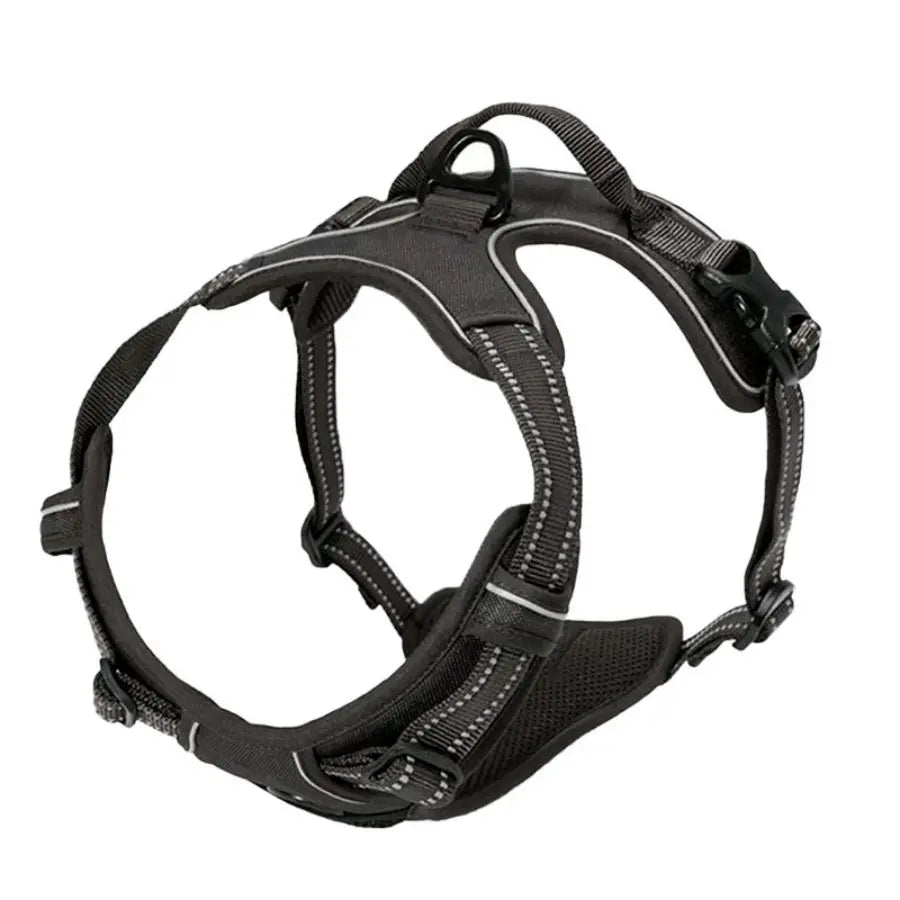 Adjustable No Pull Dog Harness Front Clip Reflective Comfortable Handle for Medium to Large Dogs