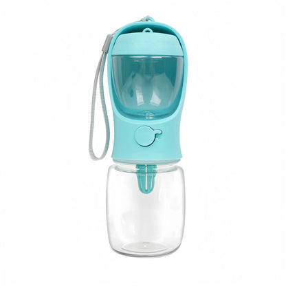 Portable Dog Cat Water Bottle with Food storage