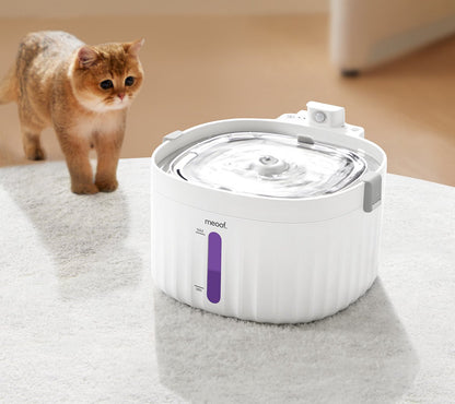 Wireless Smart Sensor Pet Water Fountain with Ceramic Plate