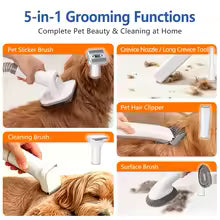Robson's Pet Co 5 IN 1 Dog Grooming Vacuum & Pet Grooming Kit.